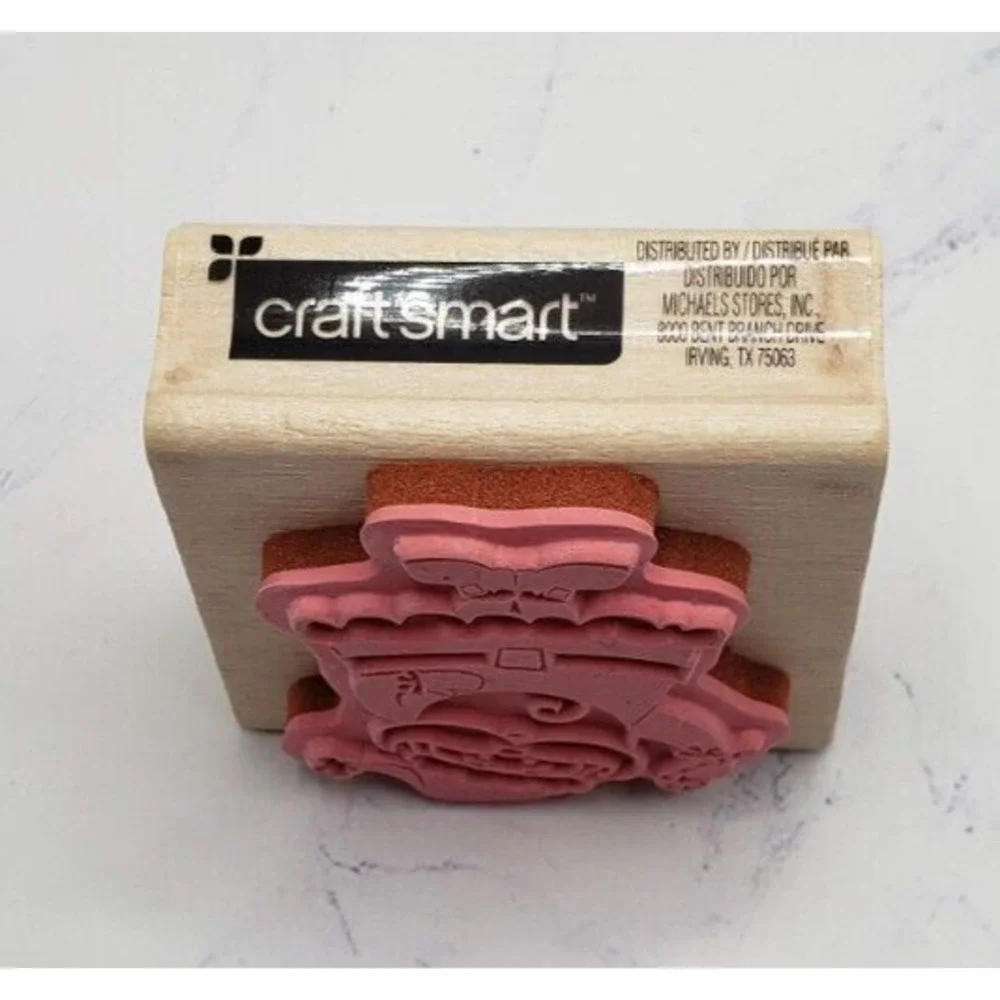 Santa Claus Candy Cane Winter Christmas Holiday Design Craft Smart Rubber Stamp